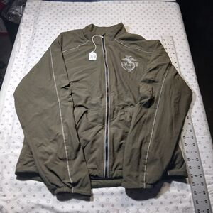 New Balance US Marines Running Jacket Men's Small  Olive Green Full Zip